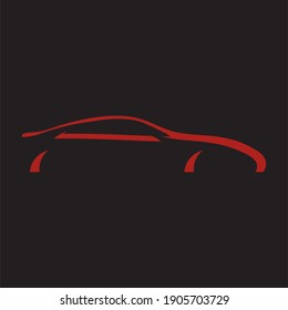 Logotipo del coche Concepto símbolo creativo símbolo abstracto minimalista Ilustración del icono de la unidad vectorial