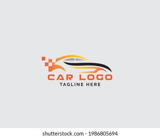 ilustración de diseño creativo del logotipo del coche