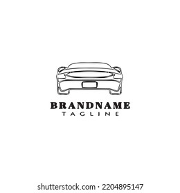 logotipo de coche icono creativo plantilla de diseño negro de vector aislado