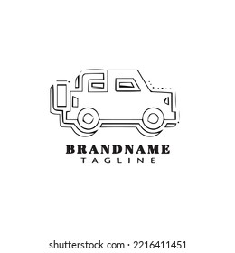 car logo cute icon design template black modern isolated vector illustration