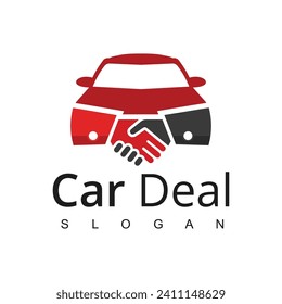 Car Logo. Car Deal with Hand shake symbol