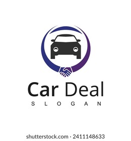 Car Logo. Car Deal with Hand shake symbol