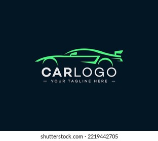 Car Logo Design. Automotive, Car Showroom, Car Dealer Logo Design Vector. Auto silhouette garage symbols. 