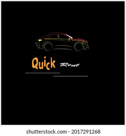 diseño del logotipo del coche para la empresa. ilustración de arte vectorial del logotipo del coche. diseño de icono de coche