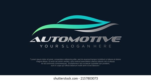 Diseño del logotipo del automóvil con un concepto moderno y creativo