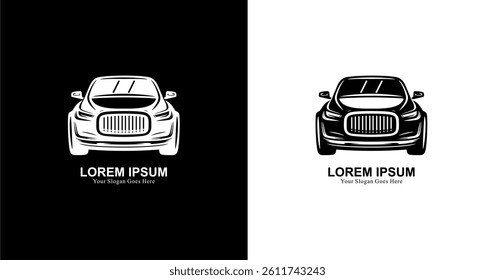 Car logo design with front view
