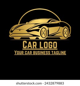 Diseño de logotipo de coche vector de coche de oro logotipo de coche de oro