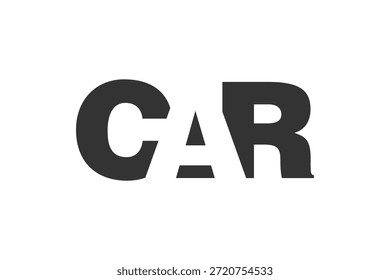 Diseño del logotipo de CAR. Letra inicial C A R estilo de letra en negrita para startups tecnológicas, consultoría, marca corporativa. Nombre creativo de la empresa, titulares de la tipografía, identidad, logotipo de moda. Ilustración vectorial.