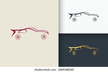 Conjunto de plantillas de diseño de logotipos de coches