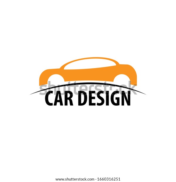 Car Logo design\
vector with orange color.