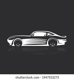 logotipo del coche, emblemas, insignias. Logotipo para reparación de coches de servicio y otros elementos de diseño. Ilustración vectorial.