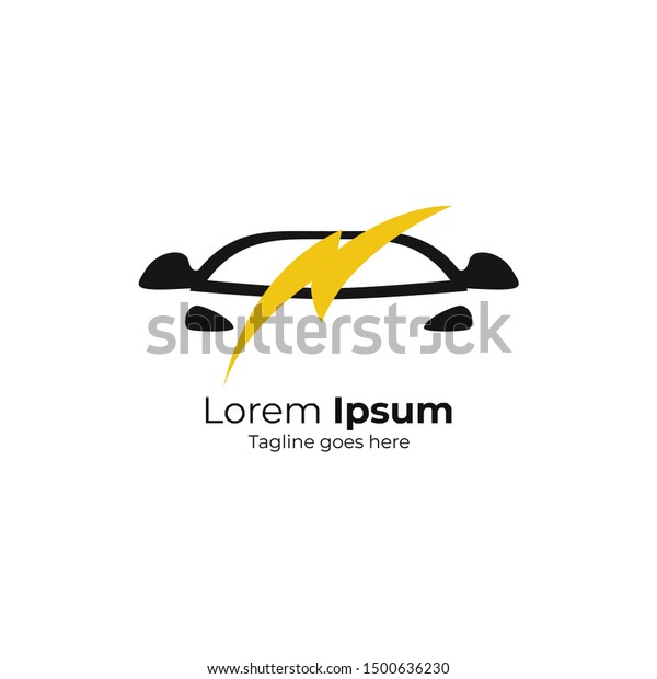 car logo with flash,\
abstract logo car