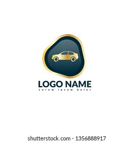 car logo in gold color. car gold logo