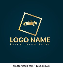 car logo in gold color. car gold logo