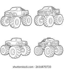 Car logo icon, motor vehicle silhouette symbol. Element, design, identity, brand, dealer, garage, car. Vector illustration.Big set outline car icons, different types of transportation.