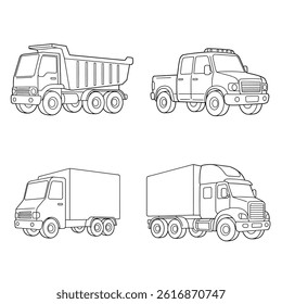 Car logo icon, motor vehicle silhouette symbol. Element, design, identity, brand, dealer, garage, car. Vector illustration.Big set outline car icons, different types of transportation.