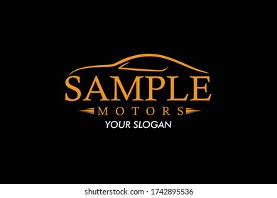 Car logo illustration , Abstract car logo , vintage car logo, Car silhouette for Automotive Company logo
