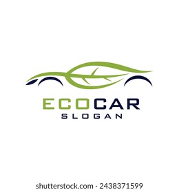 car logo with leaf concept