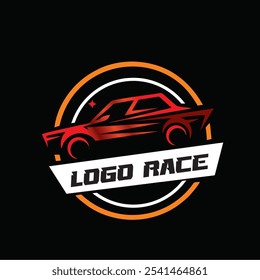 Vector de lujo del logotipo del coche y del logotipo retro con resolución de alta definición