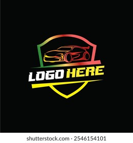 Vector de lujo del logotipo del coche para el logotipo del punto del coche