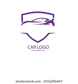 A car logo with a purple color theme conveys luxury, innovation, and a touch of uniqueness, making it ideal for brands that want to stand out in the automotive industry.