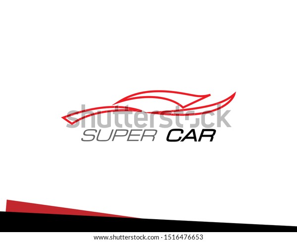 Car Logo in Red Monoline Style. Designed\
with Modern and Simple Style. Suitable for Car Shop, Car Service\
Company Sign and Symbol. Vector\
Illustration.\
