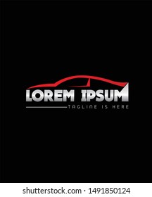 Car logo with red and silver color