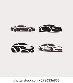 Conjunto de logotipo de carro escrito em um script de junção elegante com traços arrojados e dinâmicos, projetado em tipografia vetorial limpa de alta qualidade perfeita para marcas automotivas, concessionárias, serviços e projetos de letras criativas