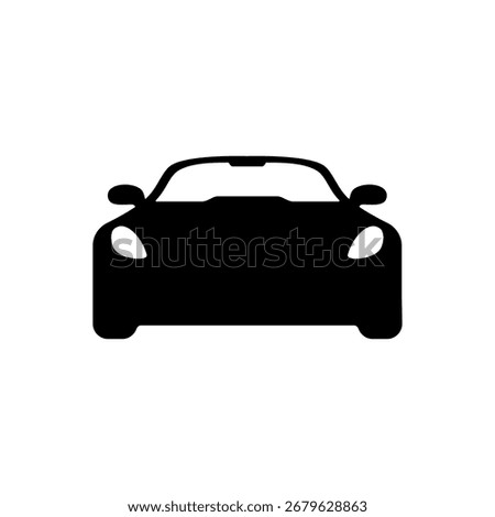 Car logo silhouette. Car icon concept. Car vector front view. Car front view icon illustration for transportation and vehicle design