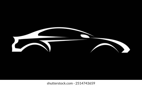 Car logo silhouette minimalist. Autocar logo concept. Car transport icon. Automobile and car dealer