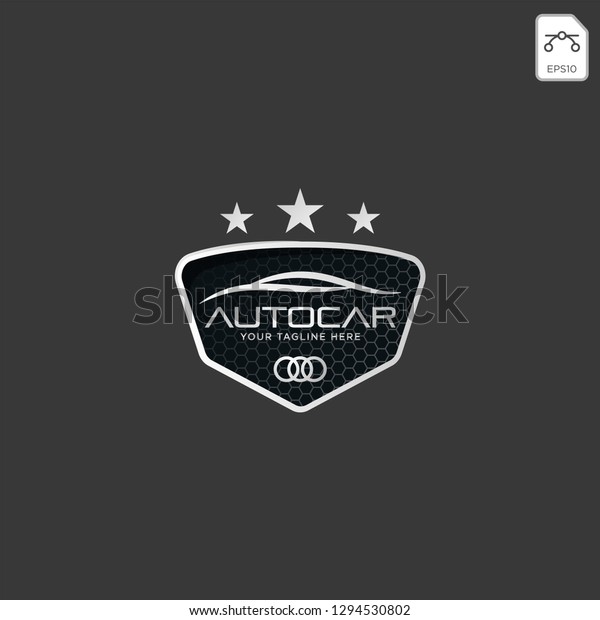 Car logo in simple line graphic design template\
vector - Vector