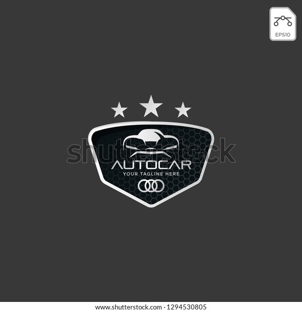 Car logo in simple line graphic design template\
vector - Vector