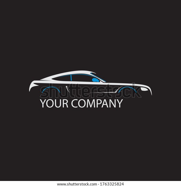 Car logo in simple line graphic design\
template vector\
\
