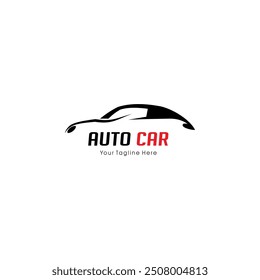 Car Logo, Car Sport Logo, Auto Car Logo Design With Concept Sports Vehicle Icon Silhouett
