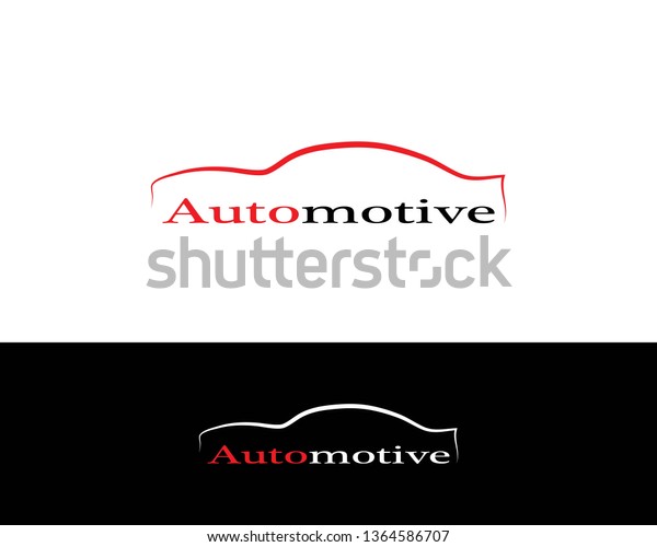 Car Logo Template with\
Black Backround.Abstract Car Silhouette for Automotif Company logo.\
- Vector