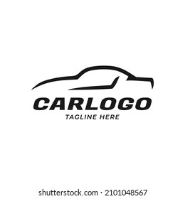 Car Logo Template Black and White