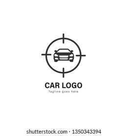 Car logo template design. Car logo with modern frame isolated on white background