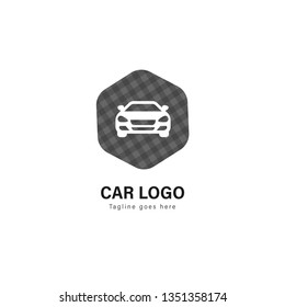 Car logo template design. Car logo with modern frame isolated on white background