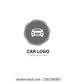 Car logo template design. Car logo with modern frame isolated on white background