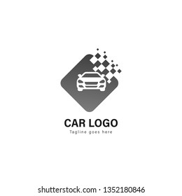 Car logo template design. Car logo with modern frame isolated on white background