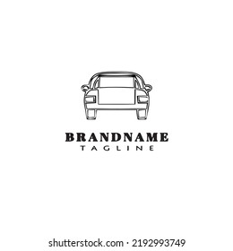 car logo unique icon design template black modern isolated vector illustration