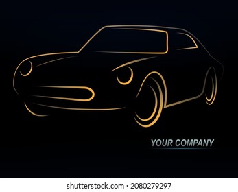 Car Logo vector, design for the auto business, concept design of a classic vehicle.  illustration.ESP10