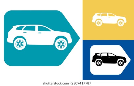 Ilustración de diseño vectorial del logotipo del automóvil. emblema de identidad de marca