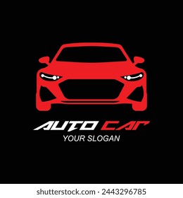 Ilustración de diseño vectorial de logotipo de coche