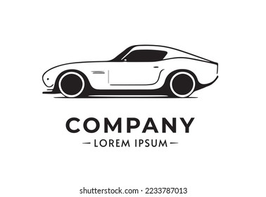 boceto de diseño vectorial de logotipo de coche