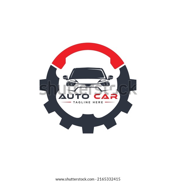 Car logo vector, car and gear concept logo\
design modern template