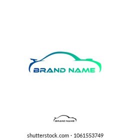 Car logo vector with gradient color