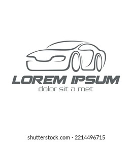 Diseño de iluminación de vectores con logotipo de coches