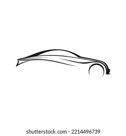 Diseño de iluminación de vectores con logotipo de coches