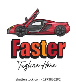 Car logo vector illustration with dummy text on white background.